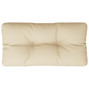 Palettenkissen Beige 80x40x12 cm Stoff