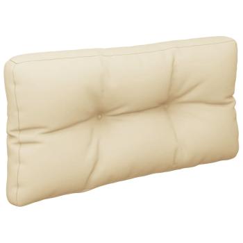 Palettenkissen Beige 80x40x12 cm Stoff