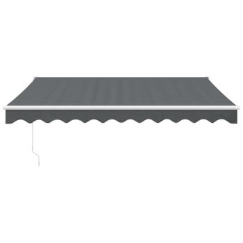 Markise Einziehbar Anthrazit 3x2,5 m Stoff und Aluminium