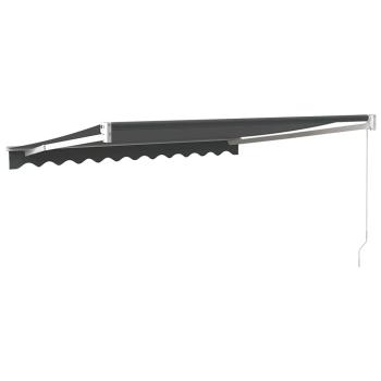 Markise Einziehbar Anthrazit 3x2,5 m Stoff und Aluminium