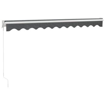 Markise Einziehbar Anthrazit 3x2,5 m Stoff und Aluminium