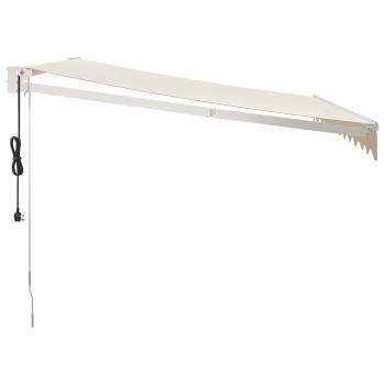 Elektrische Markise mit Kurbel Creme 3x2,5 m