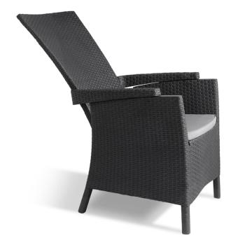 Keter Gartensessel Vermont 2 Stk. Verstellbar Graphitgrau