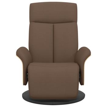 Relaxsessel mit Fußteil Braun Stoff