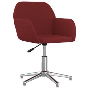 Bürostuhl Drehbar Weinrot Stoff