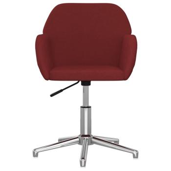 Bürostuhl Drehbar Weinrot Stoff
