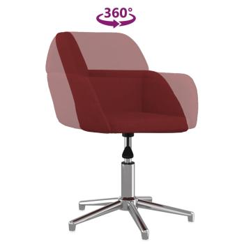 Bürostuhl Drehbar Weinrot Stoff