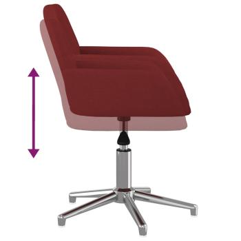 Bürostuhl Drehbar Weinrot Stoff