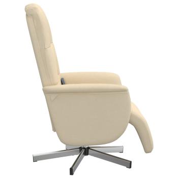 Massagesessel mit Fußteil Creme Stoff
