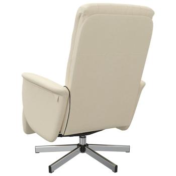 Massagesessel mit Fußteil Creme Stoff