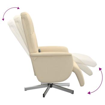Massagesessel mit Fußteil Creme Stoff