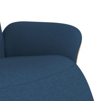 Relaxsessel mit Fußteil Blau Stoff