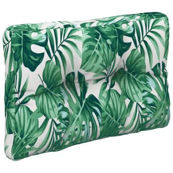 Palettenkissen 2-tlg. Blattmuster Stoff