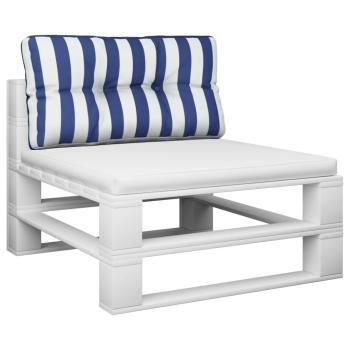 Palettenkissen Blau Weiß Gestreift 80x40x12 cm Stoff