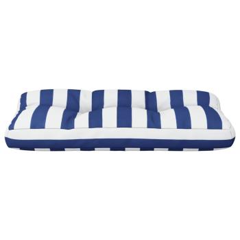 Palettenkissen Blau Weiß Gestreift 80x40x12 cm Stoff