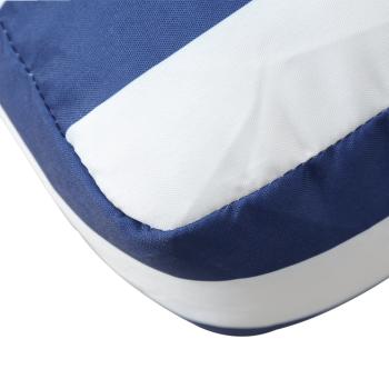 Palettenkissen Blau Weiß Gestreift 80x40x12 cm Stoff