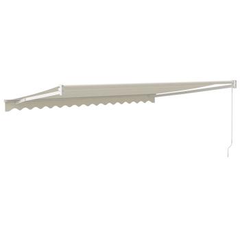 Markise Einziehbar Creme 4x3 m Stoff und Aluminium