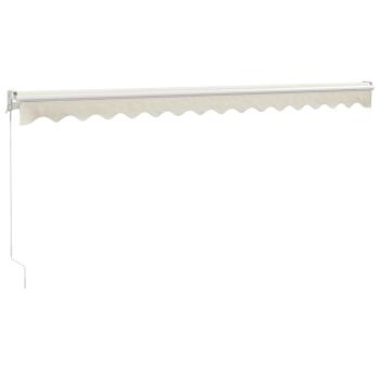 Markise Einziehbar Creme 4x3 m Stoff und Aluminium