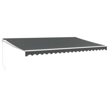Markise Einziehbar Anthrazit 5x3 m Stoff und Aluminium