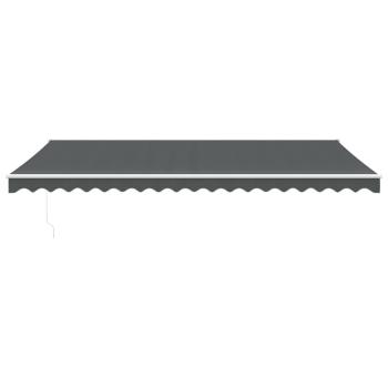 Markise Einziehbar Anthrazit 5x3 m Stoff und Aluminium