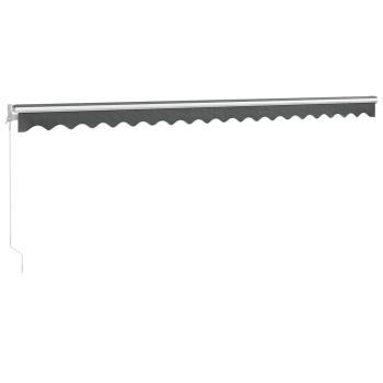 Markise Einziehbar Anthrazit 5x3 m Stoff und Aluminium