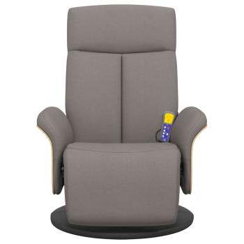 Massagesessel mit Fußteil Taupe Stoff