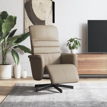 ARDEBO.de - Relaxsessel mit Fußteil Cappuccino-Braun Kunstleder