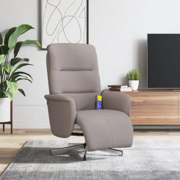 ARDEBO.de - Massagesessel mit Fußteil Taupe Stoff
