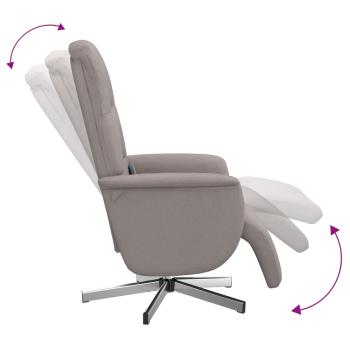 Massagesessel mit Fußteil Taupe Stoff