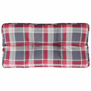Palettenkissen Rot Karomuster 80x40x12 cm Stoff