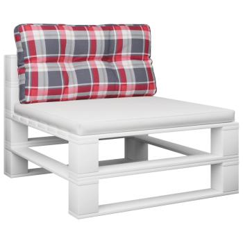 Palettenkissen Rot Karomuster 80x40x12 cm Stoff