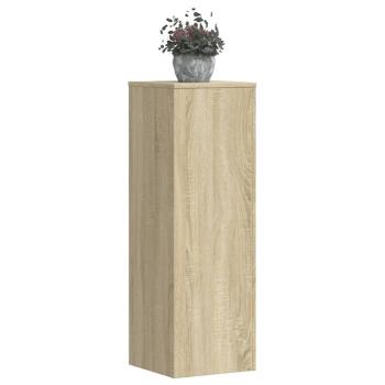 ARDEBO.de - Pflanzenständer 2 Stk. Sonoma-Eiche 33x33x100 cm Holzwerkstoff