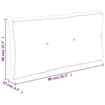 Palettenkissen Taupe 80x40x12 cm Stoff