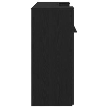 Empfangstheke Schwarz Eichen-Optik 180x50x103,5cm Holzwerkstoff