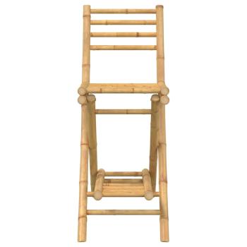 Outdoor-Barhocker mit Fußstützen 2 Stk. Klappbar Bambus