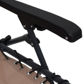 Liegestuhl Klappbar Textilene Taupe