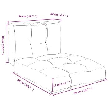 Palettenkissen 2-tlg. Türkis Stoff