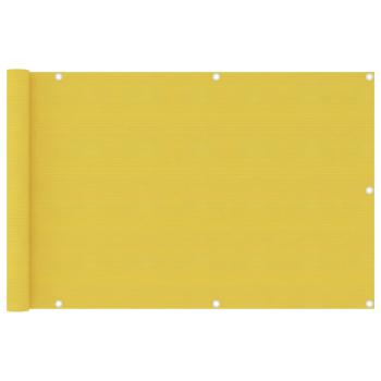ARDEBO.de - Balkon-Sichtschutz Gelb 90x400 cm HDPE