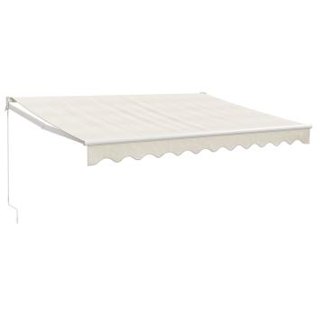 Markise Einziehbar Creme 3x2,5 m Stoff und Aluminium