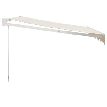 Markise Einziehbar Creme 3x2,5 m Stoff und Aluminium