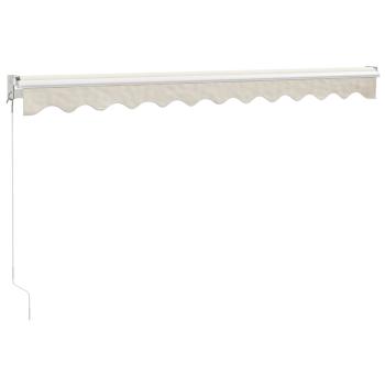Markise Einziehbar Creme 3x2,5 m Stoff und Aluminium