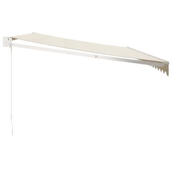 Markise Einziehbar Creme 5x3 m Stoff und Aluminium