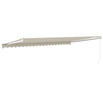 Markise Einziehbar Creme 5x3 m Stoff und Aluminium