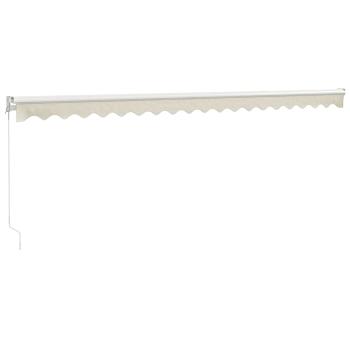 Markise Einziehbar Creme 5x3 m Stoff und Aluminium