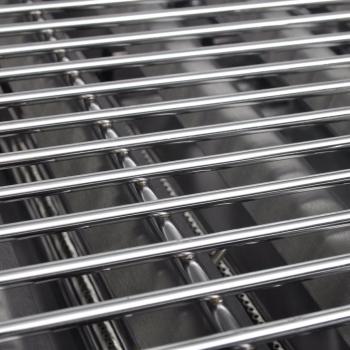 vidXL Gastro-Gasgrill 3 Flammen Edelstahl Silbern