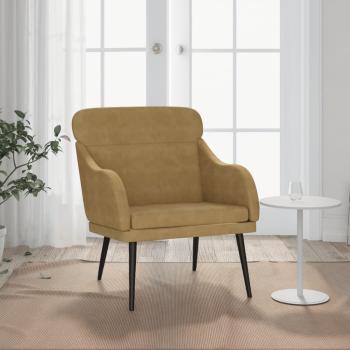 ARDEBO.de - Sessel Braun 63x76x80 cm Samt