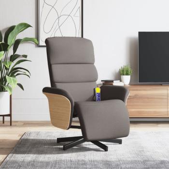 ARDEBO.de - Massagesessel mit Fußteil Taupe Stoff