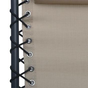 Klappbarer Liegestuhl Taupe Textilene