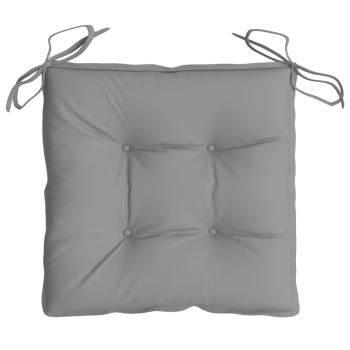 Stuhlkissen 4 Stk. Grau 40x40x7 cm Oxford-Gewebe