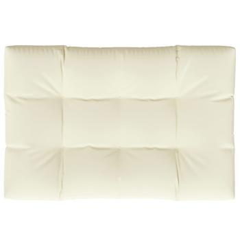 Palettenkissen Creme 120x80x12 cm Stoff